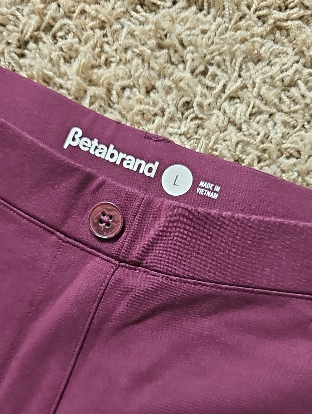 Betabramd DPYP Dress Pant Yoga Pant Large Bootcut Burgundy - Picture 4 of 6